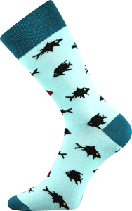 Bunte Socken Meeresmotiv blau