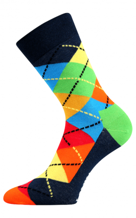 Bunte Socken mit spielerischen Farben