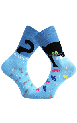 Bunte Socken Katze
